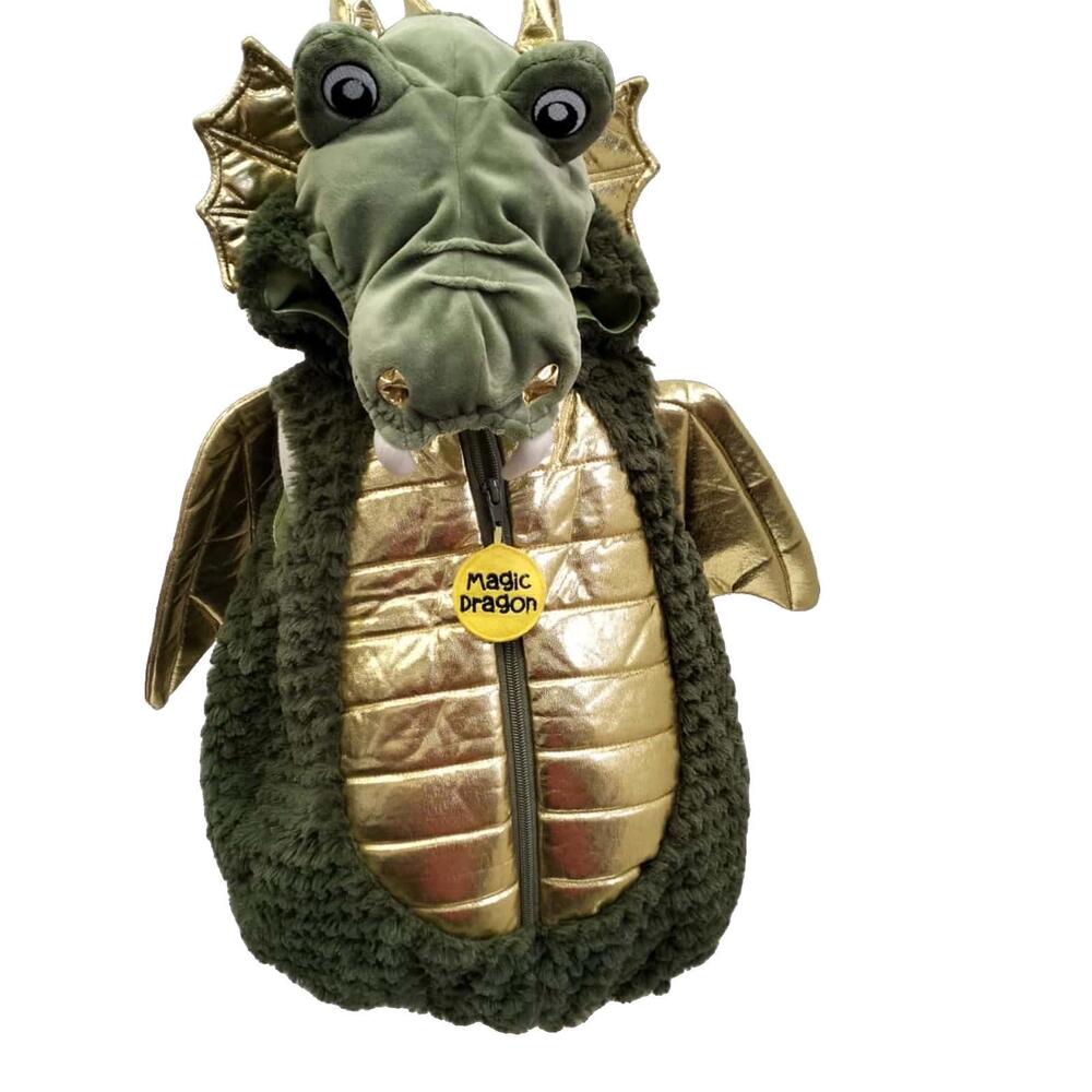 Ministry of Rascals Unisex Dragon Costume Plush Gold Green‎ 24M